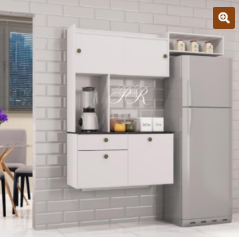 Cozinha Suspensa Lara Largura: 151 cm Branco – POQUEMA