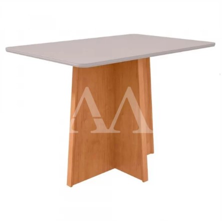 MESA LOPAS CELEBRARE CANT.COPO 120X80 C/VIDRO AMENDOA CLEAN/OFF WHITE