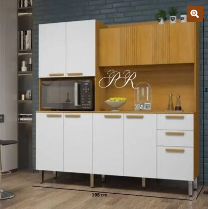 Kit Cozinha 10 Portas 2 Gavetas – Jean-Cinamomo – CHF Móveis