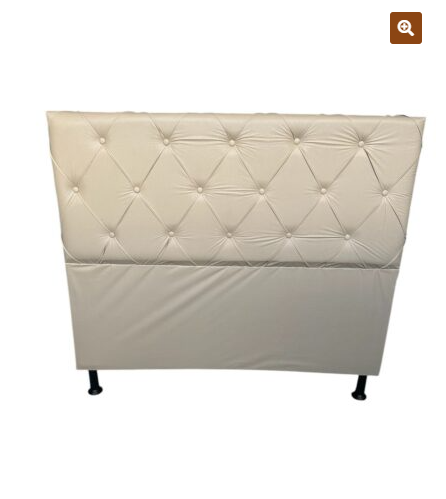 Cabeceira Lua Corino 138x Capitone Cor Bege Premoli
