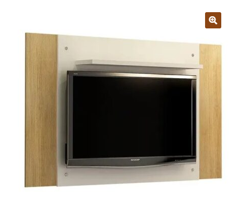 Painel para TV América Off White Cinamomo – VALDEMOVEIS
