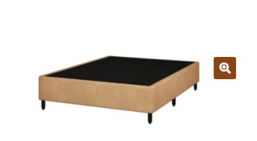 Base Box casal 138x188x30 Ilhéus Plumatex Bege Pés em madeira
