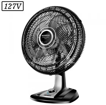 VENTILADOR MONDIAL VTX-40-8P SUPER TURBO 40CM 8 PAS 3 VEL 127V PRETO