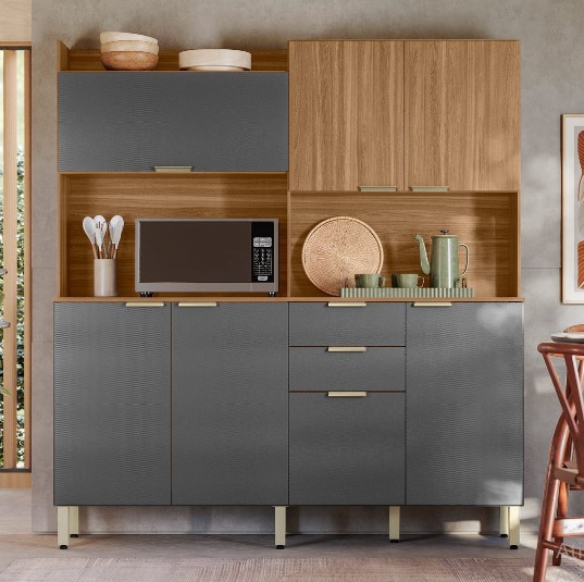 Kit Cozinha Pitaya 7 Portas, 2 Gavetas | Demobile