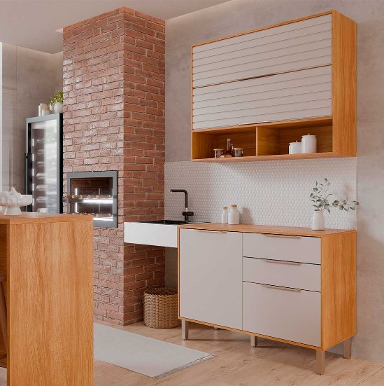 Cozinha Esplêndida 2 módulos, 100% MDF | MGM Móveis