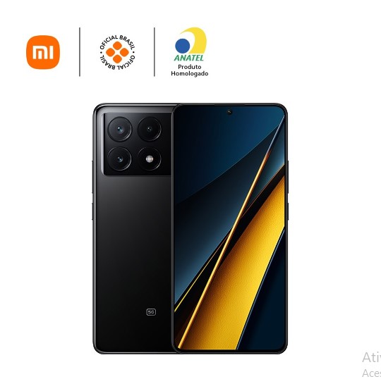 Smartphone Poco X6 PRO CX396 5G Tela 6,67" 1.5K 120HZ, RAM 12GB, 512GB Interno, Câmera Traseira Trip