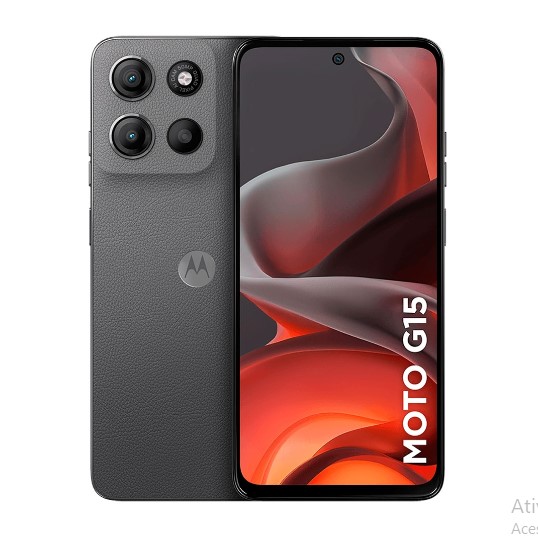 Smartphone Motorola G15 4G 256GB XT2521 Tela 6.7" FHD+, Câmera Traseira Dupla 50MP + 5MP