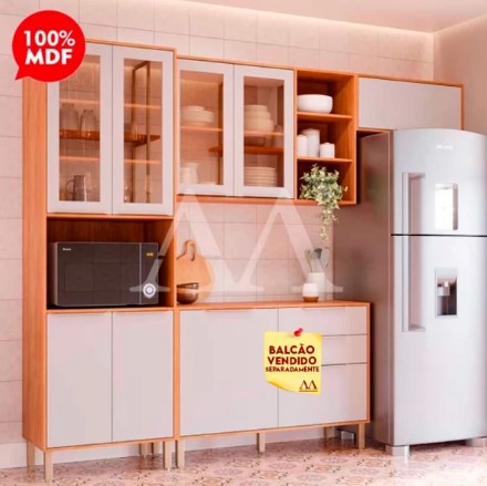 COZINHA MGM BRILHANTE CINAMOMO/OFF WHITE