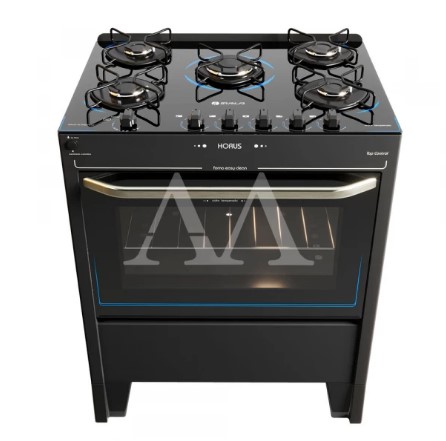 FOGAO 5B BRASLAR PISO HORUS TOP CONTROL AUTOMATICO BLACK