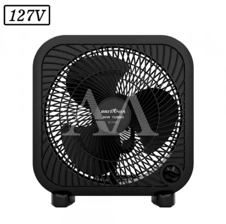 VENTILADOR BRITANIA BCA25A CIRCULADOR 3 PAS 3 VEL 127V PRETO