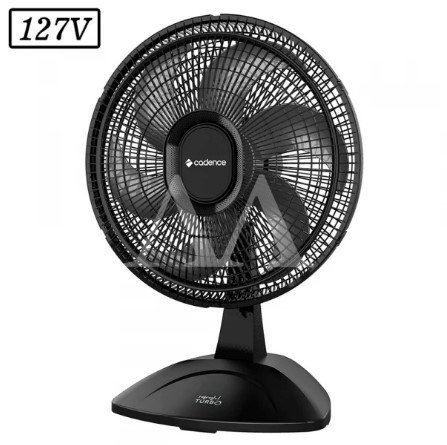 VENTILADOR CADENCE TURBO REFRESH VTR410 45CM 6 PAS 3 VEL 127V PRETO