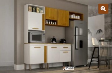 Cozinha Luma Completa Cor Branco/Cinamomo CHF – CHF Móveis