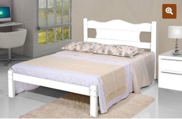 Cama Casal Munique 100% MDF Cor Branca – GABRIELLI MOVEIS