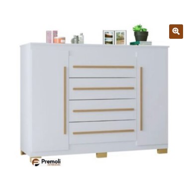 Cômoda Valência 4G 2P Cor Branca poquema