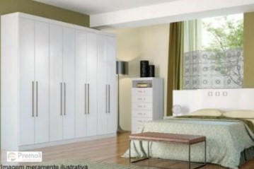 Guarda-Roupa Casal Master New cor branco com 8 Portas e 4 Gavetas santos andira