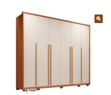 Guarda-roupa Casal Milanus 6 Portas 6 Gavetas Freijo/off White – Caemmun 1OO% MDF