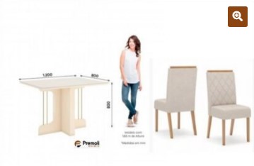 MESA DE JANTAR MAVI 120 C. VIDRO 4 CAD. BELLA LINHO BERGE – HENN