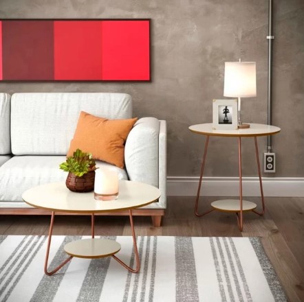 JOGO DE MESA EJ LIZ OFF WHITE/FREIJO