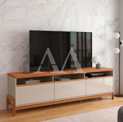 RACK BANCADA LUKALIAM ELEGANCE 2.1 OFF WHITE NEW/JEQUITIBA