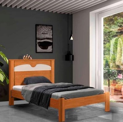 CAMA JA SOLTEIRO LADY NATURE/OFF WHITE