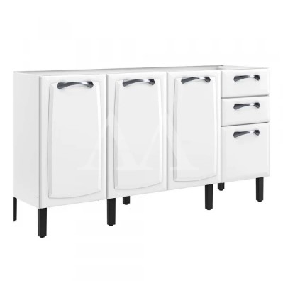 BALCAO ITATIAIA 4P 2G S/ TAMPO NEW PREMIUM 160CM BRANCO 1867