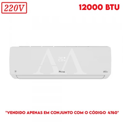 AR CONDICIONADO EVAPORADORA PHILCO SPLIT HI WALL ECO INVERTER PAC12FB 12000 BTU 220V