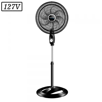 VENTILADOR MONDIAL VTX-40C-8P TURBO COLUNA 40CM 8 PAS 3 VEL 127V PRETO