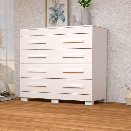 Cômoda Cleo, 8 gavetas,estrutura em MDF - ACP