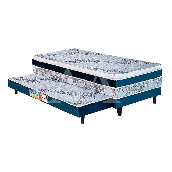 CAMA BOX D28 88X188X53 BELLABAHIA MARAU C/AUXILIAR C/PILLOW