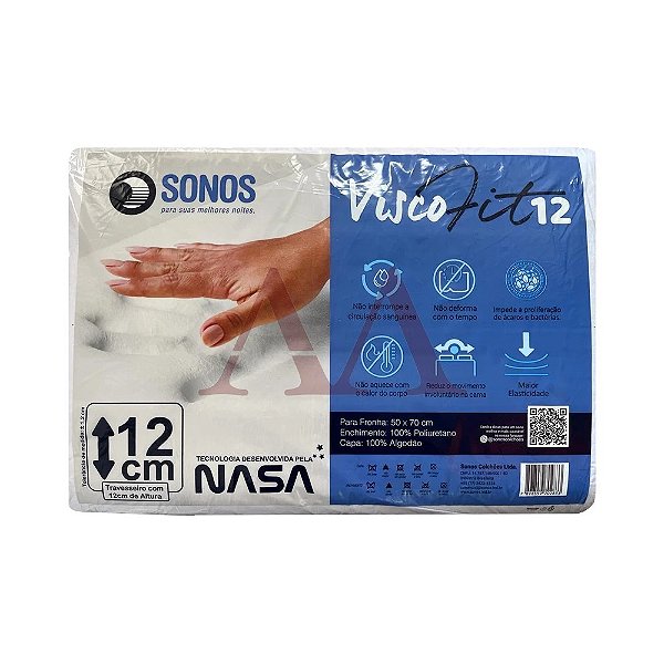 TRAVESSEIRO SONOS VISCOFIT 68X48X12