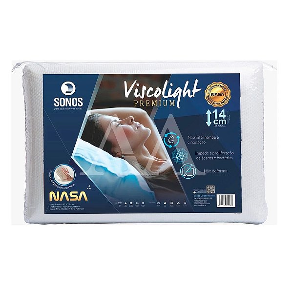 TRAVESSEIRO SONOS VISCOLIGHT PREMIUM 14CM