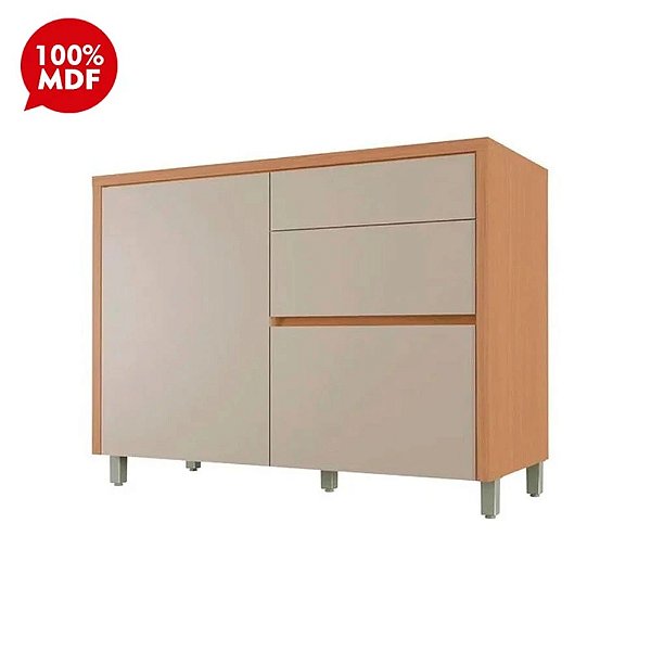 BALCAO NESHER 1P 3G CONDESSA 120CM CARVALHO/GREIGE 501019