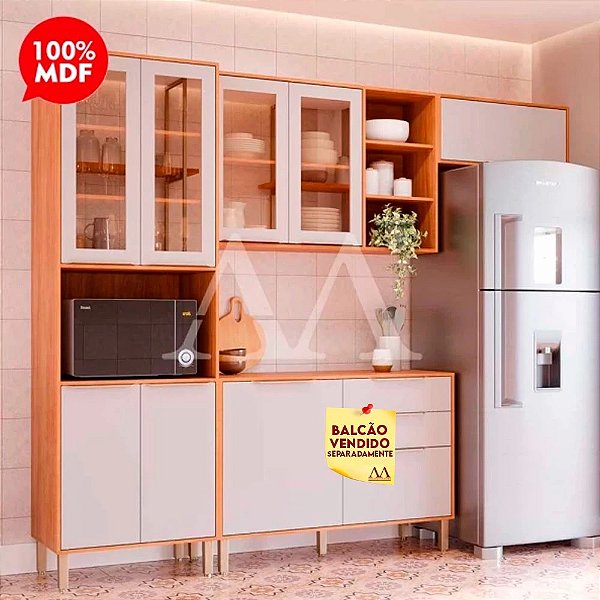 COZINHA MGM BRILHANTE CINAMOMO/OFF WHITE