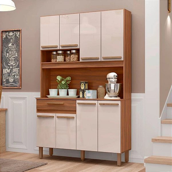 KIT 8P 1G DACHERI VALPARAISO 1.20 FREIJO / BAUNILHA