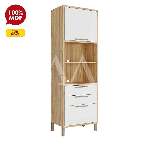 TORRE QUENTE 2P ABRIR 2G RONIPA P/ 2 FORNOS SYRAH 220CM AMENDOA/BRANCO