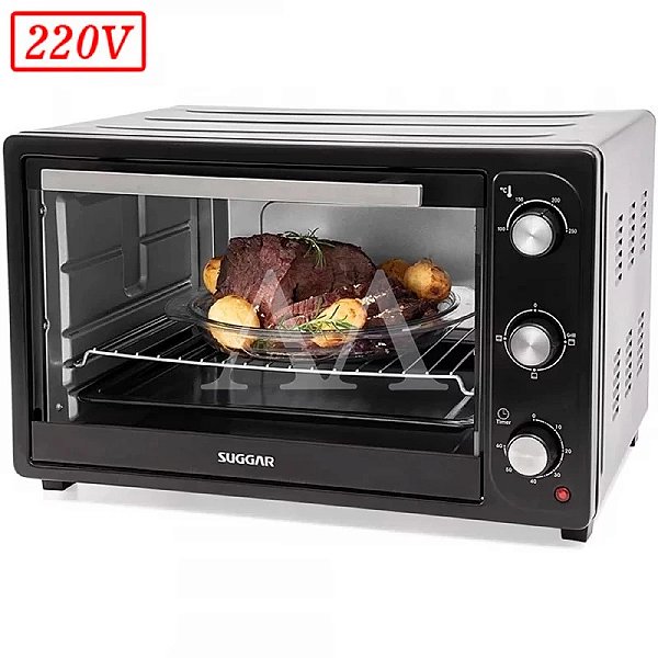 FORNO ELETRICO SUGGAR 50L 220V PRETO