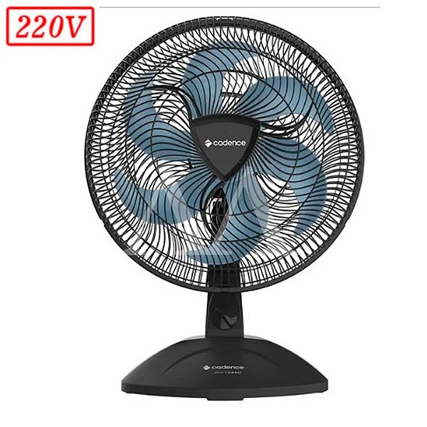 VENTILADOR CADENCE EROS TURBO VTR409 40CM 6 PAS 3 VEL 220V PRETO / AZUL