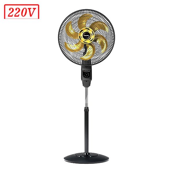 VENTILADOR MALLORY CHRONOS COLUNA 40CM 6 PAS 3 VEL 220V PRETO/DOURADO