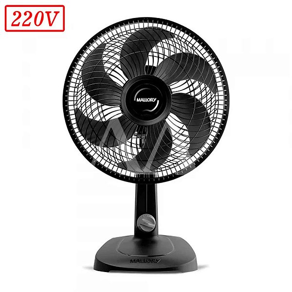 VENTILADOR MALLORY TURBO COMPACT 30CM 6 PAS 3 VEL 220V PRETO/GRAFITE