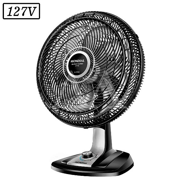 VENTILADOR MONDIAL VTX-40-8P SUPER TURBO 40CM 8 PAS 3 VEL 127V PRETO