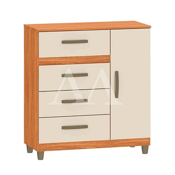 COMODA 4G 1P. ABRIR FELLICCI LEME CINAMOMO/OFF WHITE