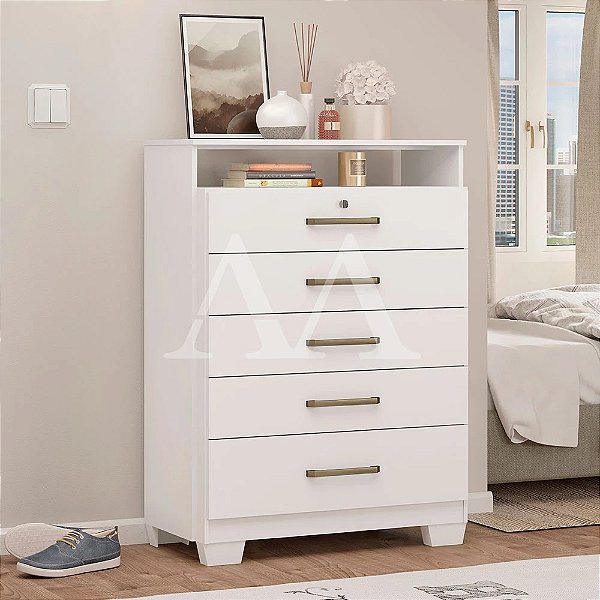 COMODA 5G DEMOBILE TRIUNFO C/PE BRANCO