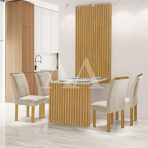 CJ MESA 4C CEL MOVEIS CANCUN RETANGULAR 120X90 TAMPO CANCUN C/VDO CAD.LONDRES TEC 169 CINAMOMO