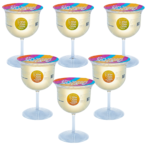 Kit de 6 taças Vintimtim Coquetel Mix | Drink na Taça
