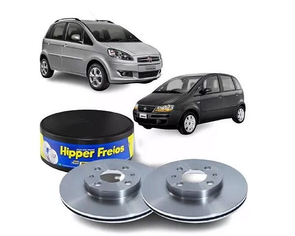 PAR DISCO DE FREIO DIANTEIRO TEMPRA 8/16V /94 PALIO TIPO 16V 2.0 MAREA 1.8 IDEA 1.4  DOBLO STRADA 1.3 / 1.4 FIRE ATE 09