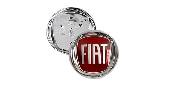 Emblema Redondo Vermelho Adesivo Medio Grade Fiat Palio Punto 13 Stilo Uno 08 Ref. 138642