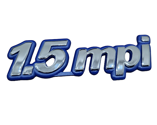 Emblema Cinza 1.5 Mpi Azul C Cromado Lateral Paralama Palio