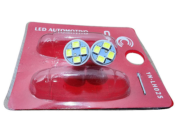 Par De Lâmpada Pingo T10 4 Leds 6000k Cinoy Lanterna Farol Marca Sinoy Ref: FX146