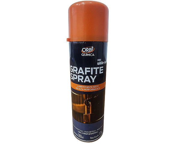 Grafite Spray Orbi Química 300ml Linha White Lub, Lubrificante Seco De alta Performance Ref: 4802