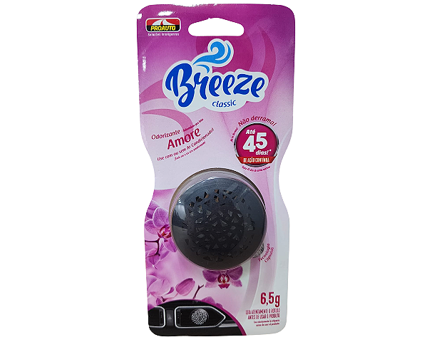 Cheirinho Aromatizante Breeze Classic Amore Proauto 6,5g Fragrância Suave e Fresca